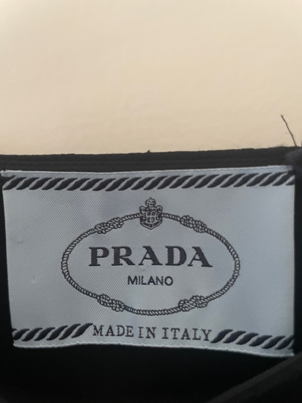 Prada Black Long-Sleeve Draped Back Dress - Picture 3 of 16